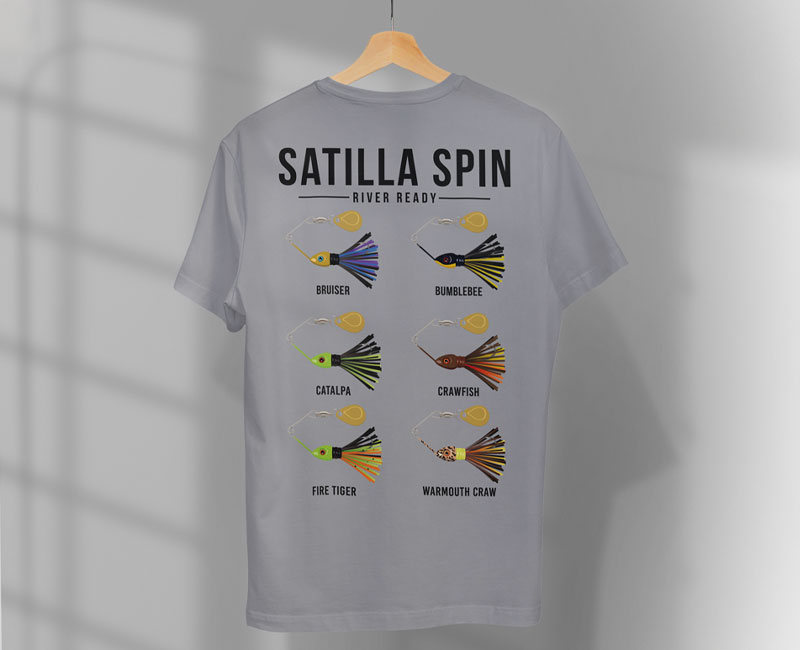 granite satilla spin fishing lure shirt